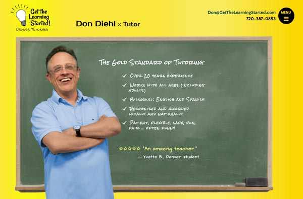 Click to visit site in new tab Denver tutor Don Diehl's homepage.
