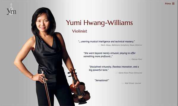 Click to visit site in new tab Colorado Symphony Concertmaster Yumi Hwang-Williams's homepage